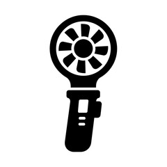 Handheld Electric Fan Icon – Portable Cooling Blower Symbol for Summer, Travel & Comfort Design © sanoara