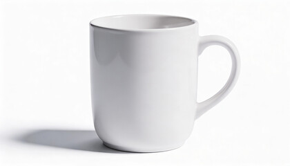 Obraz premium Realistic White Ceramic Mug Isolated on White Background Mockup