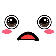 Cute Kawaii Surprised Face