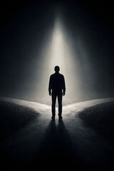 Obraz premium businessman standing in a doorway