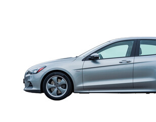 Fototapeta premium Generic Electric Hatchback Side View Isolated on White Background