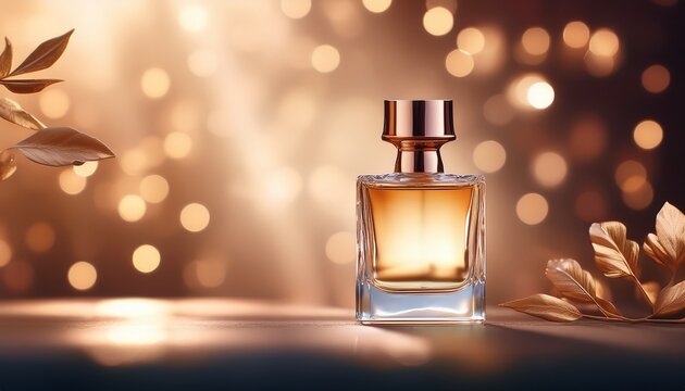 Signature Scent With Luxurious Bottle Design In Soft Light And Elegant Background