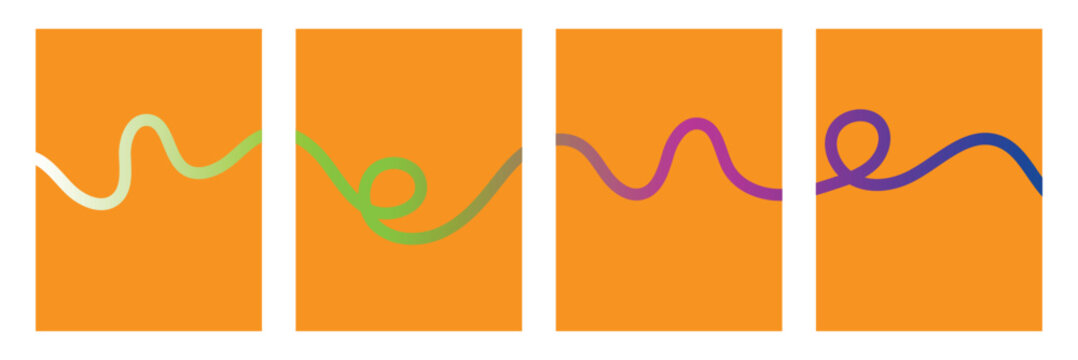 Abstract color line shape graphics. vector gradient line pattern design. Backgrounds with rainbow colored ribbon waves in eps 10.