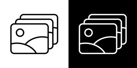 Obraz premium Landscape Photography Icon Of Line Black And White Style
