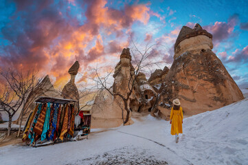 The Pasabagi St Simon Church in Cappadocia. Church is built into one of the fairy chimneys.