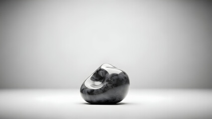 Gray marble sculpture with hole social media thumbnail poster banner download 2026 2027 stone abstract