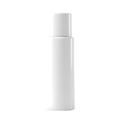 White Cosmetic Bottle on White Background
