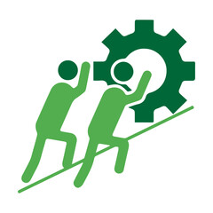 Fototapeta premium Teamwork Gear Progress