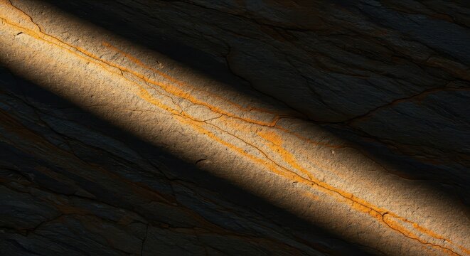 Rugged stone wall texture featuring varied colors and shadows, illuminated powerfully by natural light, evoking a strong rustic charm, facade, roughhewn, pattern