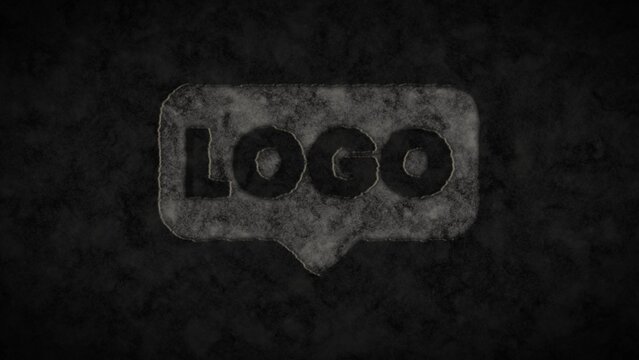 Stone Rock Grunge Texture Icon Logo Reveal
