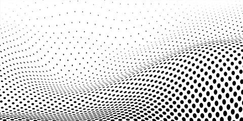 halftone curved line pattern. gradient halftone dots backgrounds. modern vector. eps 10 © ALIJABAH