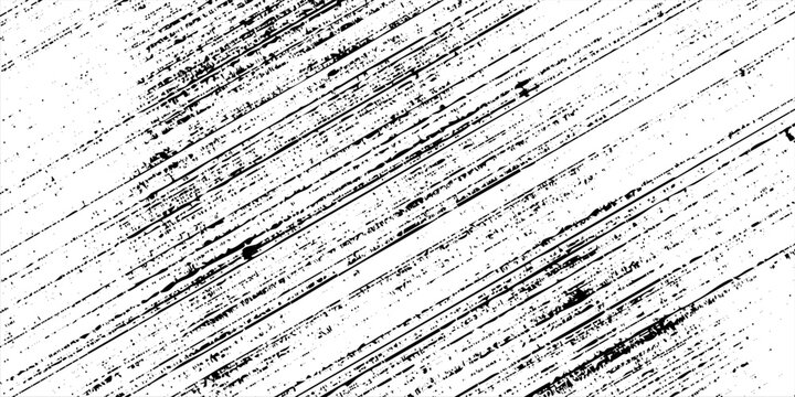 Diagonal scratch texture abstract background. Grunge etched lines with high contrast motion. Minimal distressed surface for modern layout design. Vektor illustration.
