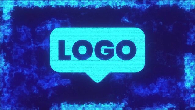 Glitching Duotone Grunge Blocky Distorted Logo Reveal