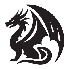 Obraz premium Dragon silhouette vector 
