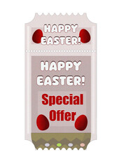 Easter Discount Coupon Template with Decorative Elements