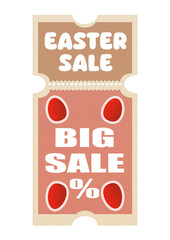 Easter Discount Coupon Template with Decorative Elements