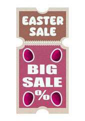 Easter Discount Coupon Template with Decorative Elements