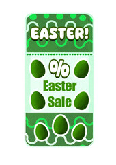 Easter Discount Coupon Template with Decorative Elements
