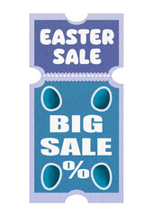 Easter Discount Coupon Template with Decorative Elements