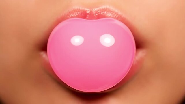 Close-Up Of A Heart Shaped Bubble Gum.