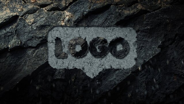 Exploding Rock Grunge Cracking Texture Logo Reveal