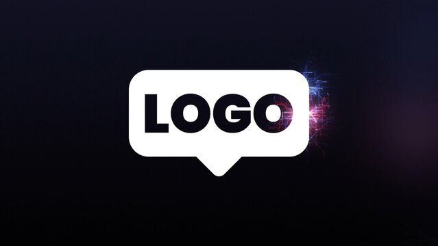 Digital Grid Computer Science Motherboard Particles Glow Logo Reveal