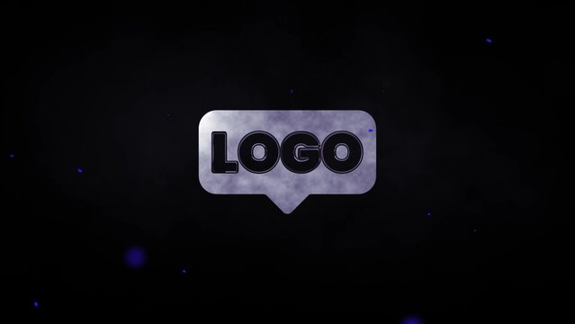 Fantasy Shiny Silver Metal Icon Particles Logo Reveal 