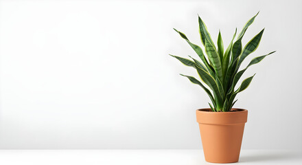 Fototapeta premium Green Indoor Houseplant Isolated on White Background