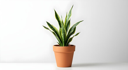 Obraz premium Green Indoor Houseplant Isolated on White Background