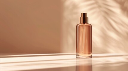 Cosmetic Bottle Mockup With Reflection And Space