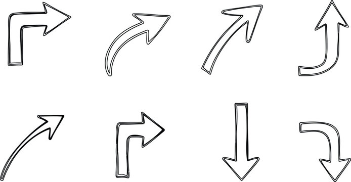 Set of directional arrows icon