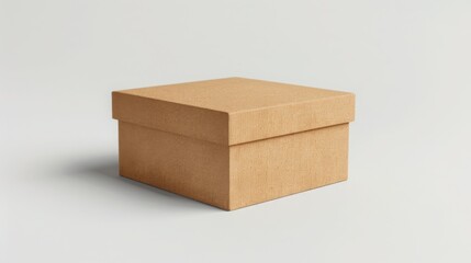 Isolated Product Box On White Background With Soft Shadow