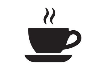 Fototapeta premium Coffee Cup Icon, Editable Solid Vector Illustration