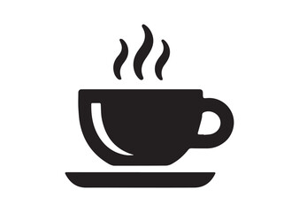 Coffee Cup Icon, Editable Solid Vector Illustration