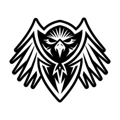 Fototapeta premium Hummingbird Glyph Style Logos