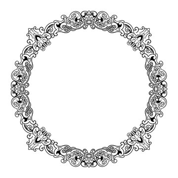 Luxury Ornamental Floral Frame with Elegant Design