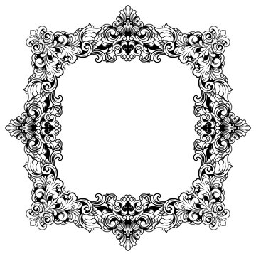 Luxury Ornamental Floral Frame with Elegant Design