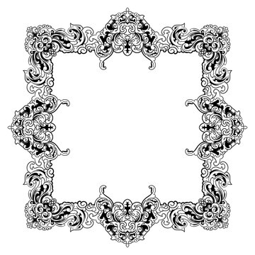 Luxury Ornamental Floral Frame with Elegant Design
