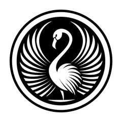  Flamingo Glyph Style Logos 