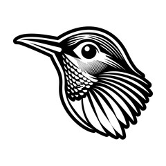 Obraz premium Hummingbird Glyph Style Logos