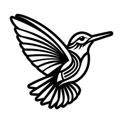 Obraz premium Hummingbird Glyph Style Logos