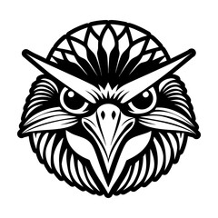 Obraz premium Glyph Style Kingfisher Bird Logos 