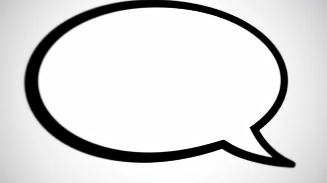 Clean Comic Speech Bubble - A blank comic style speech bubble is presented with a bold black outline and a clean white fill.