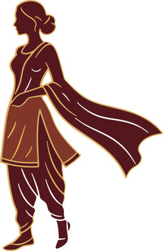 a woman's silhouette for a boutique shop