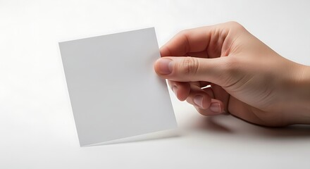 Obraz premium Hand holding transparent sheet