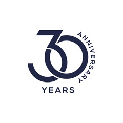 thirty years anniversary logo design inspiration