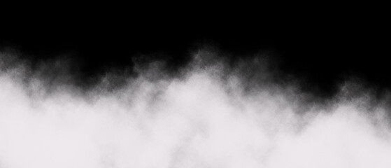 Abstract texture featuring a dramatic black background overlaid by rising white smoke or mist creating a soft gradient effect suitable for design projects © Basit