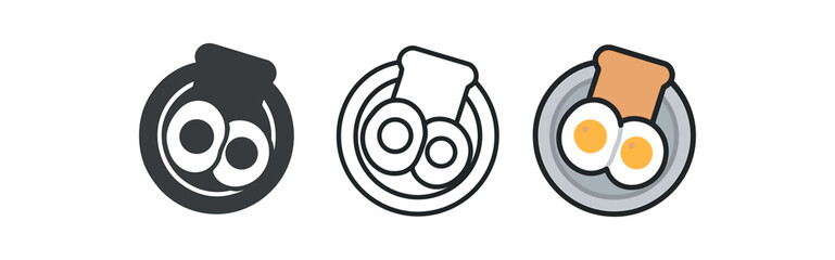 Obraz premium daily comfort breakfast plate with eggs and toast