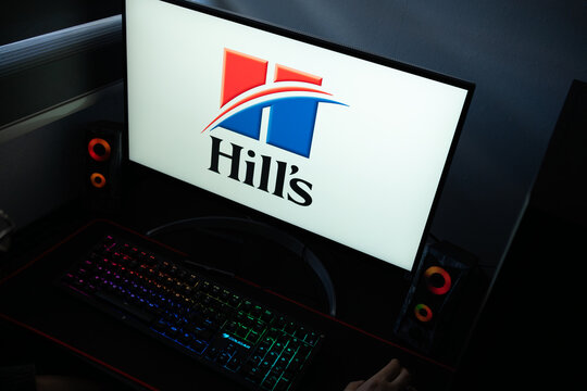 Punta Arenas, Chile &ndash; January 20, 2026: Hill's Pet Nutrition brand logo for specialized dog and cat food displayed on a computer monitor