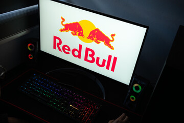 Obraz premium Punta Arenas, Chile – January 20, 2026: Iconic Red Bull 